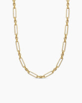 Lexington Chain Necklace in 18K Yellow Gold with Diamonds, 6.5mm